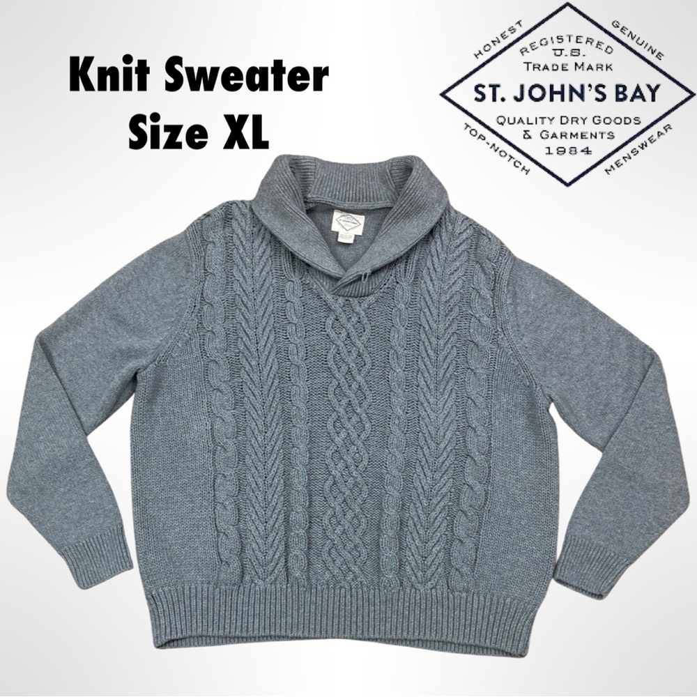 St. John’s Bay Knit Cowl neck sweater Size XL
